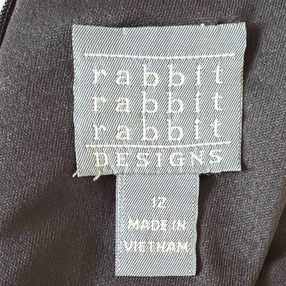 VTG Rabbit Rabbit Rabbit Designs Ruffle Floral Embroidered Fit & Flare Dress 12 - Picture 2 of 14